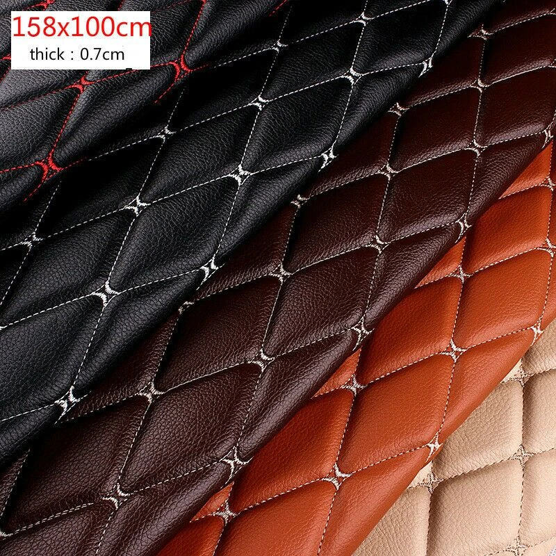 100*158cm Artificial PU Leather Fabric For Upholstery Furniture Car Floor Mat Background Wall Sliding Door Decor Faux Leather