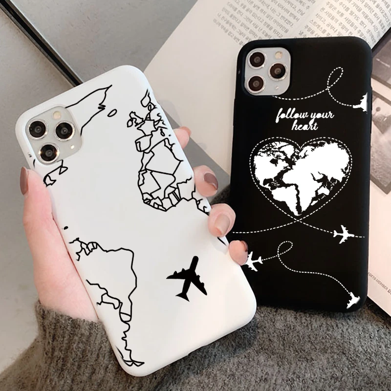 Case For Xiaomi Redmi Mi Note 9S 8T 8 9 9A 9C 10 S 11 10T Lite Pro Max Poco M3 F3 X3 NFC World Travel Couples Soft Phone Cover