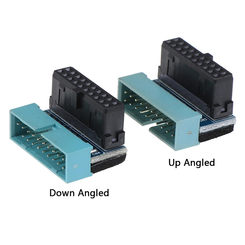 1PC USB 3.0 20pin Male To Female Extension Adapter Up Down Angled 90 Degree For Motherboard Mainboard