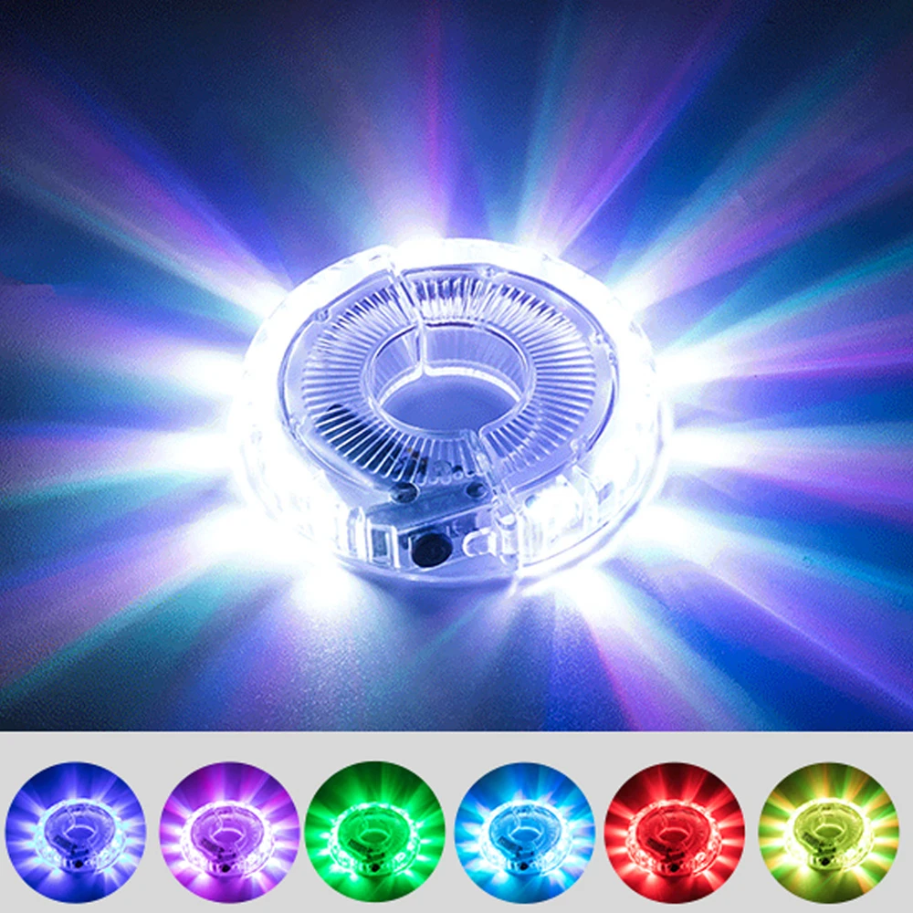 LED Bicycle Wheel Light Bike Front Tail Hub Spoke One Lamp With 7 Color 18 Modes Rechargeable Kids Balance Bike Light