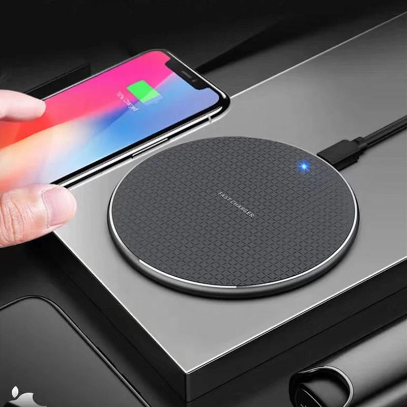 10W Fast Wireless Charger Chargers For Samsung Galaxy Huawei Xiaomi Phone Qi Charging Pad for Apple iPhone 11 Pro XS Max XR 8 12