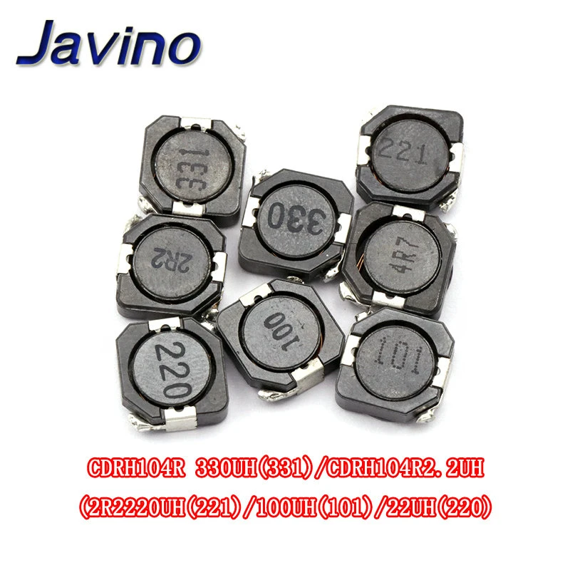 5pcs/LOT SMD Power Inductor CDRH104R 10uH 22uH 33uH 220 330 331 10*10*4mm shielded winding inductor