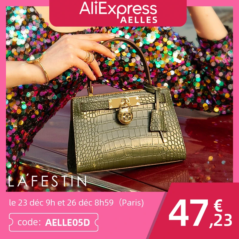 LA FESTIN 2021 New Fashion Women Bag Luxury Shoulder Messenger Bags Small Crocodile Texture Leather Handbag High-quality brand