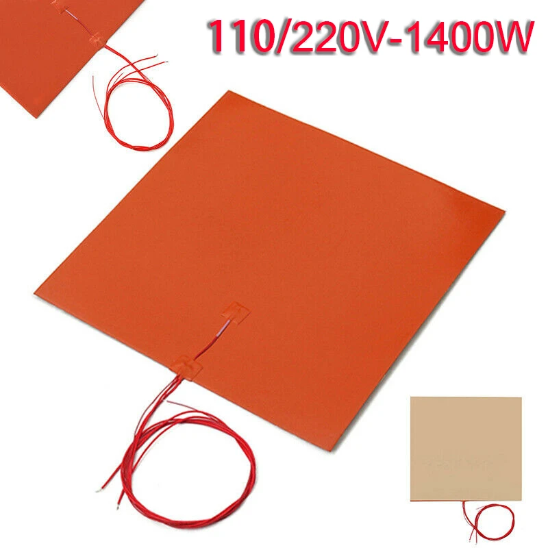 110V/220V 1400W Silicone Heater Mat Pad For 3D Printer Heated Bed Heating High Performance Heating Pad Tool Parts Hot Bed