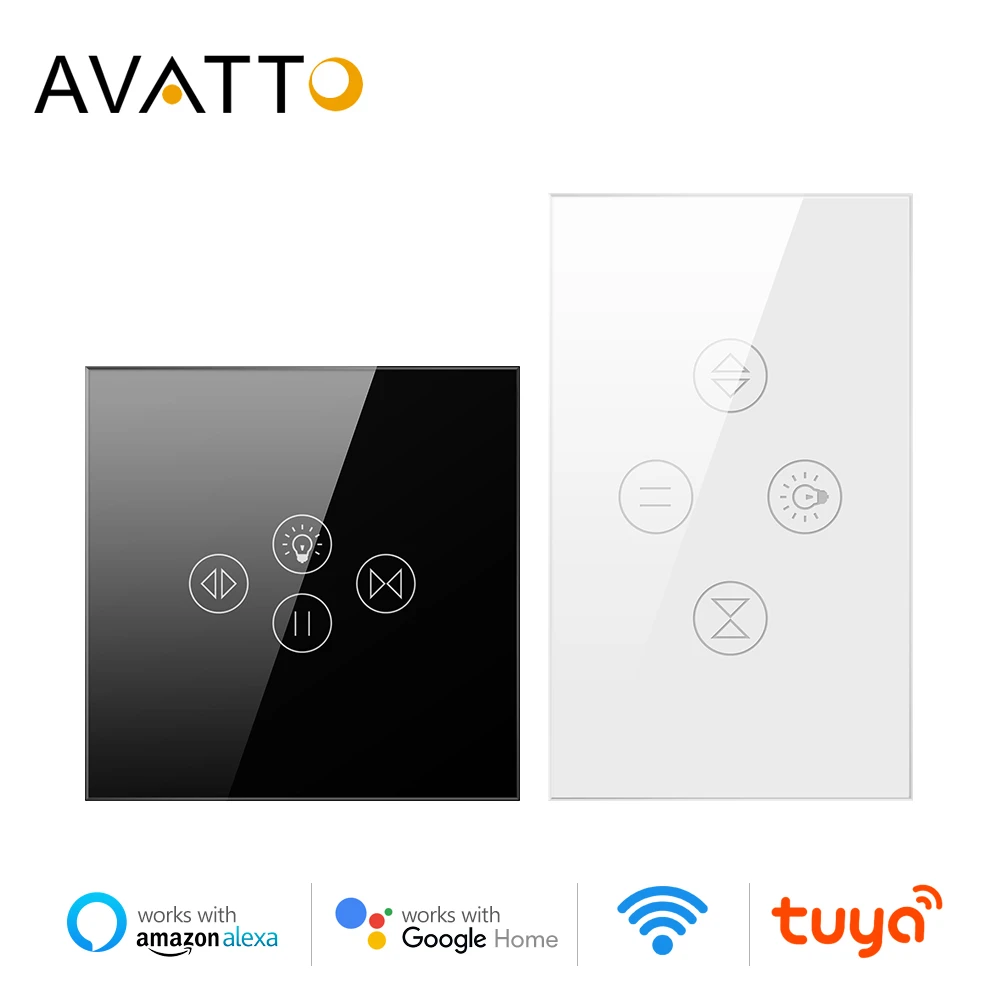 AVATTO Tuya Smart Life WiFi Roller Shutter Curtain Light Switch for Electric Motorized Blinds  Work for Alexa,Google home,Alice