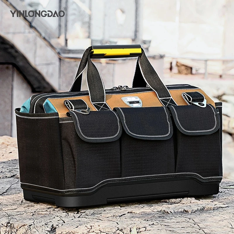 Large Capacity Tool Bag Hardware Organizer Crossbody Belt Men Travel Bags Spanner Toolkit Electrician Carpenter Backpack Handbag