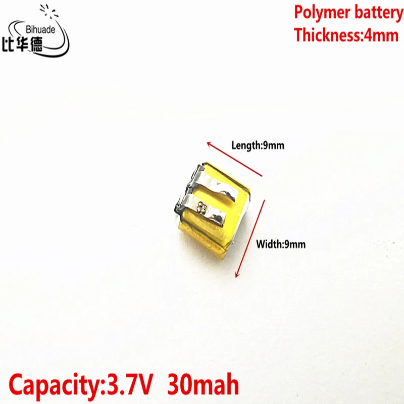 Liter energy battery 3.7V,30mAH,400909 Polymer lithium ion / Li-ion battery for TOY,POWER BANK,GPS,mp3,mp4,cell phone,speaker