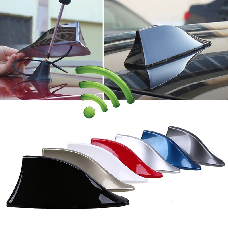 Car Shark Fin Antenna Auto Radio Signal Aerials Roof Antennas for BMW/Honda/Toyota/Hyundai/Kia/Nissan Fin On Car