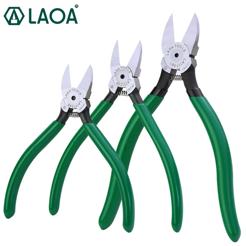 LAOA CR-V Plastic Nippers Electrical Wire Cable Cutters Diagonal Pliers Electronic component trimming