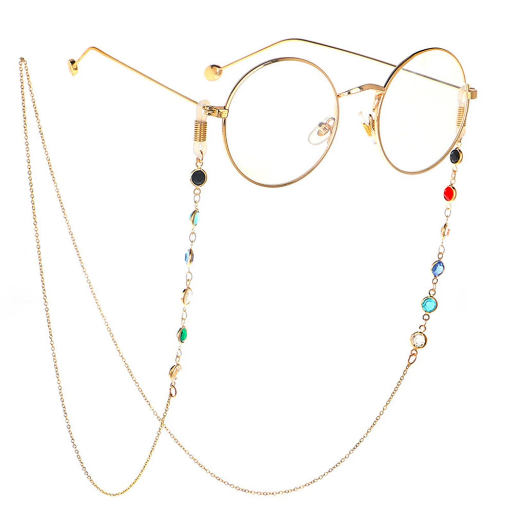 1PC 2021 Fashion Chic Womens Gold Silver Sunglasses Chains Reading Beaded Glasses Chain Eyewear Cord Lanyard Eyeglasses Necklace