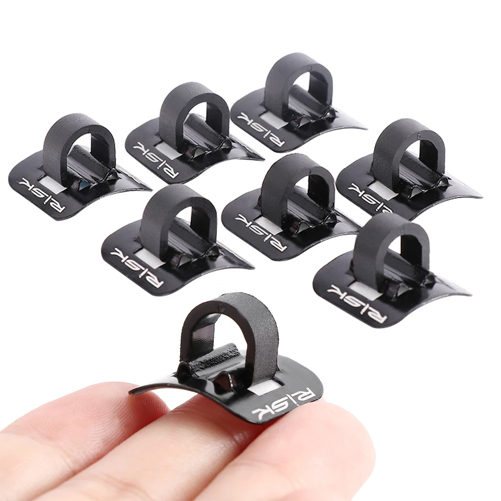 6PCS Bicycle Cables Housing Wire Adapter Seat Clip Aluminum Bike Oil Tube Fixed Clips C Shape Shift Brake Guide Cable Tube Fixed