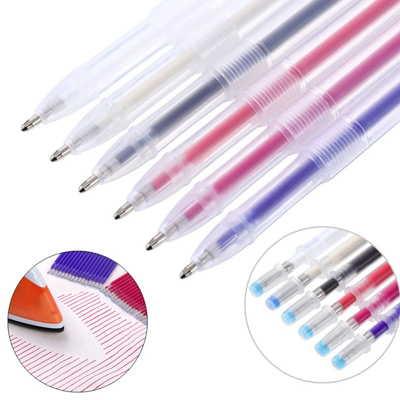 1Set High Temperature Disappearing Marker Pens Heat Wrap Fade Out Fabric Markers Pencil DIY Sewing Drawing Lines Accessories