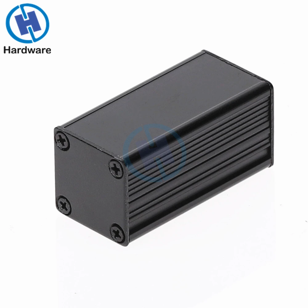 Black Aluminum Enclosure Case DIY Extruded Electronic Project Box 50x25x25mm For Power Supply Units