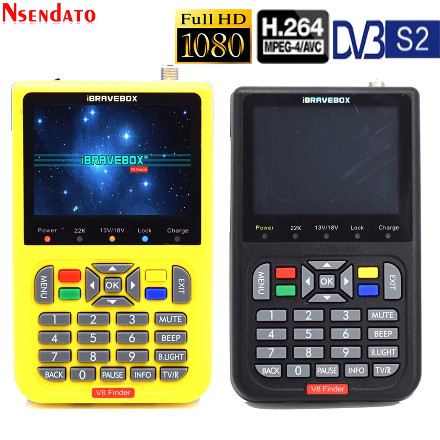 V8 Finder Digital Satellite Finder 3.5 inch LCD Satellite Finder Digital Satellite Signal Finder Meter Satellite Meter Satellite