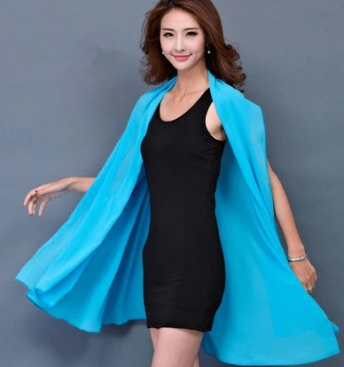 Spring and summer sleeveless chiffon shirt magic women in the long multi - functional sunscreen shawl beach scarf