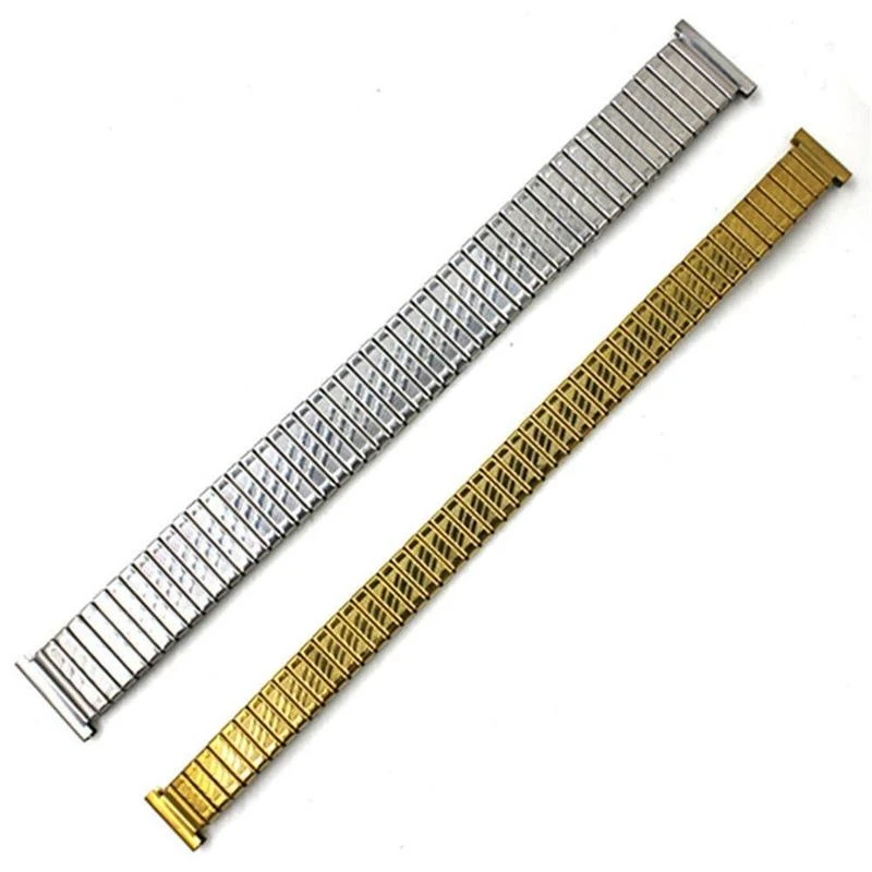 Steel Parts Watch Band Strap Gold Silver Metal Watch Bracelets Stretch Expansion Watch Accessories 10 12 14 16 18 20mm