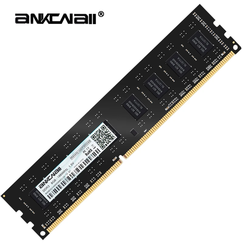 ANKOWALL Ram DDR3 8GB 4GB 16G  1866MHz  1600Mhz 1333  Desktop Memory with Heat Sink  240pin  New Dimm Stand by   AMD/ Intel  G41