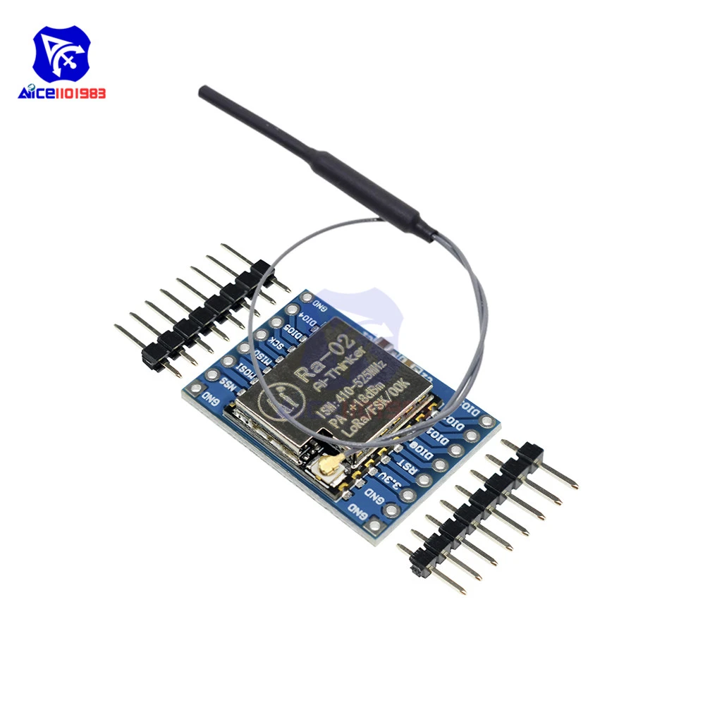 diymore 433MHZ SX1278 LoRa Module 433M 10KM Ra-02  Wireless Spread Spectrum Transmission Board 2.4G IPX Antenna for Smart Home