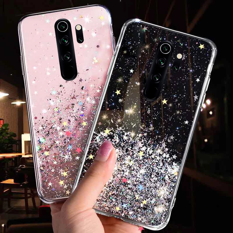 Phone Case For Xiaomi Redmi 9 9A 9C Cases Glitter Bling Cover Xiaomi Redmi Note 9 10 Pro K40 Redmi9 11 Poco F3 X3 F2 Pro Covers