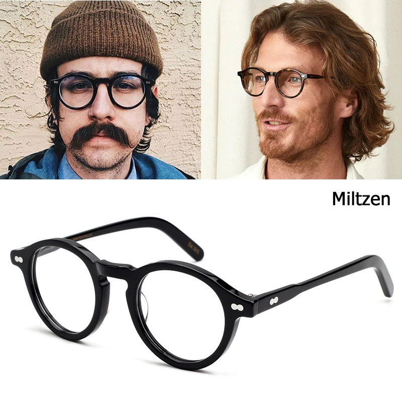JackJad 2021 Top Quality Acetate Frame Miltzen Style Eyewear Frame Vintage Classic Round Brand Design Eyeglasses Oculos De Grau