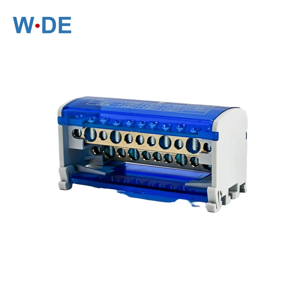 Din Rail Terminal Block Distribution Block Box WDH211 Modular Screw Connection Power Universal Electric Wire Junction Box