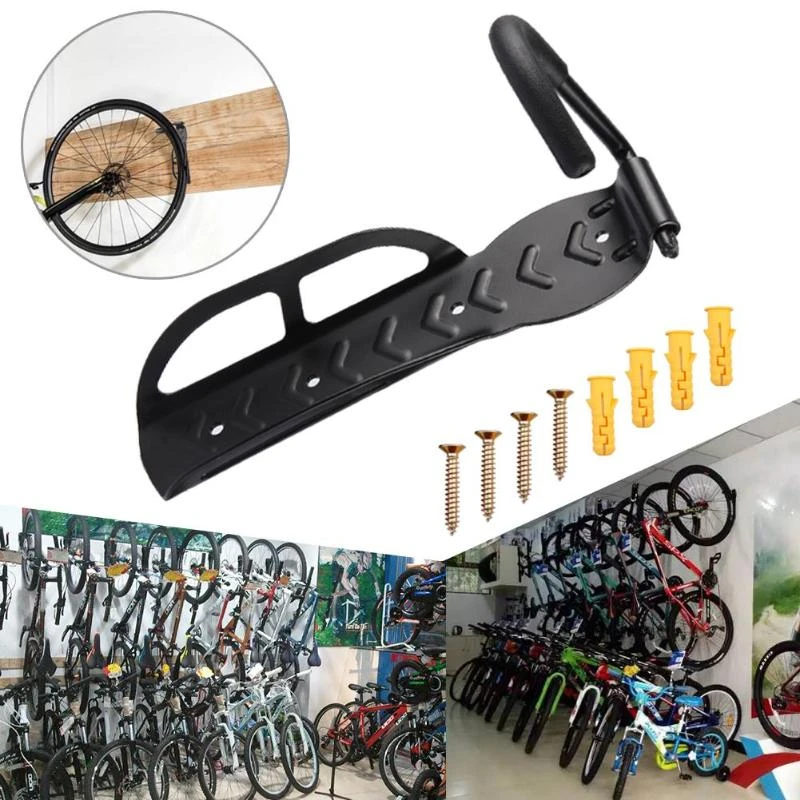 Bicycle Wall Mount Rack Steel Bicycle Fixed Hanging Hook 30kg Capacity for MTB Road Bike Stand  Support Parking Bracket Holder