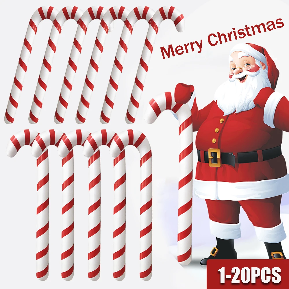 Inflatable Santa Claus Walking Stick Portable Festival Christmas Stick Xmas Tree Hanging Ornaments Christmas Decoration For Home