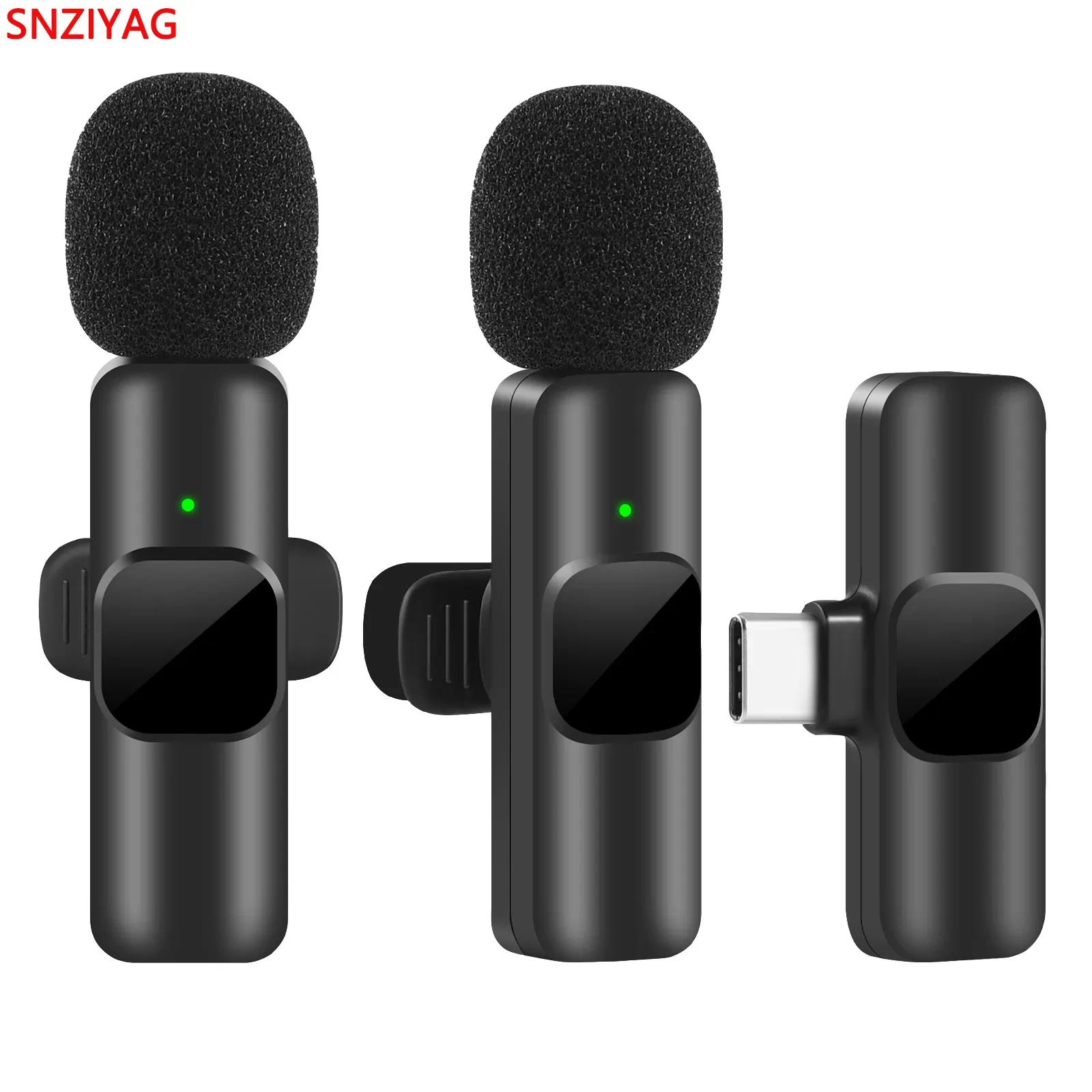 SNZIYAG Y22 New Wireless Lavalier Microphone Portable Audio Video Recording Mic For IPhone Android Live Game Mobile Phone Camera
