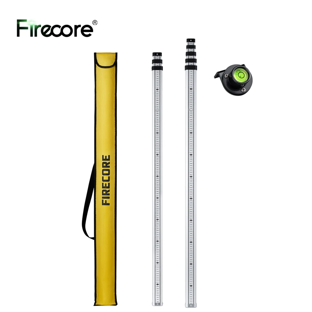 FIRECORE Aluminum Alloy 3M/5M High Precision Tower Ruler For Rotary Laser/Automatic Optical Level (FLR300A/FLR500A)