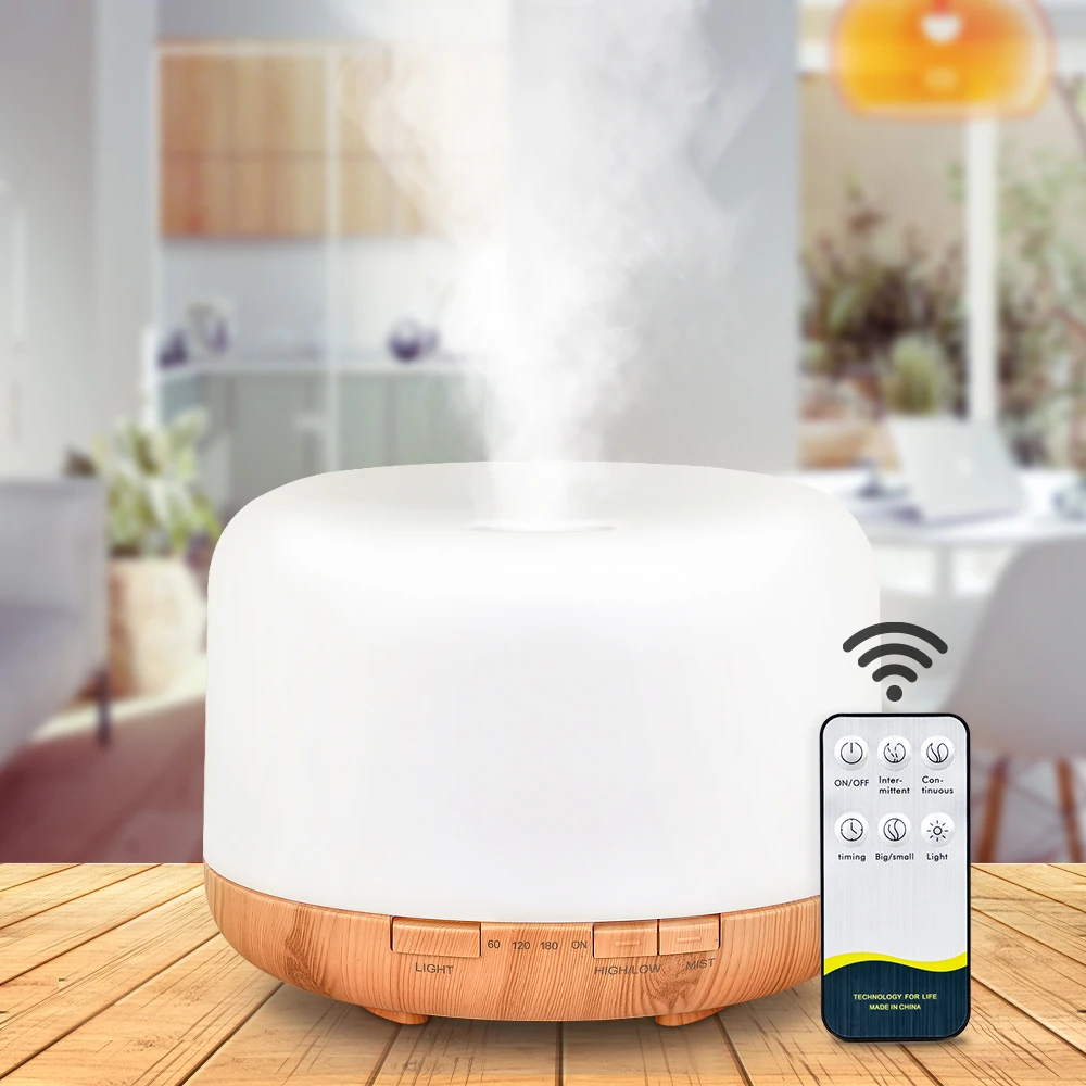 Air Humidifier Essential Oil Diffuser 300ML 500ML 1000ML With Lights Remote Control Ultrasound Electric Aromatherapy Diffuser