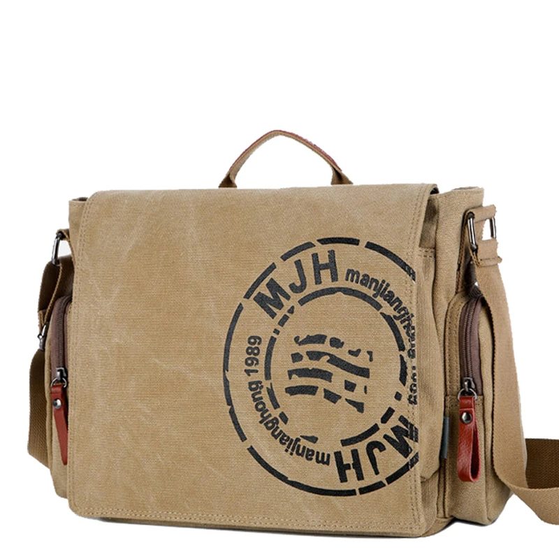 2021 Vintage Canvas Shoulder Bag Men Fashion Multi Colors Messenger Bag Casual Canvas Men's Crossbody Bags Designer Bags