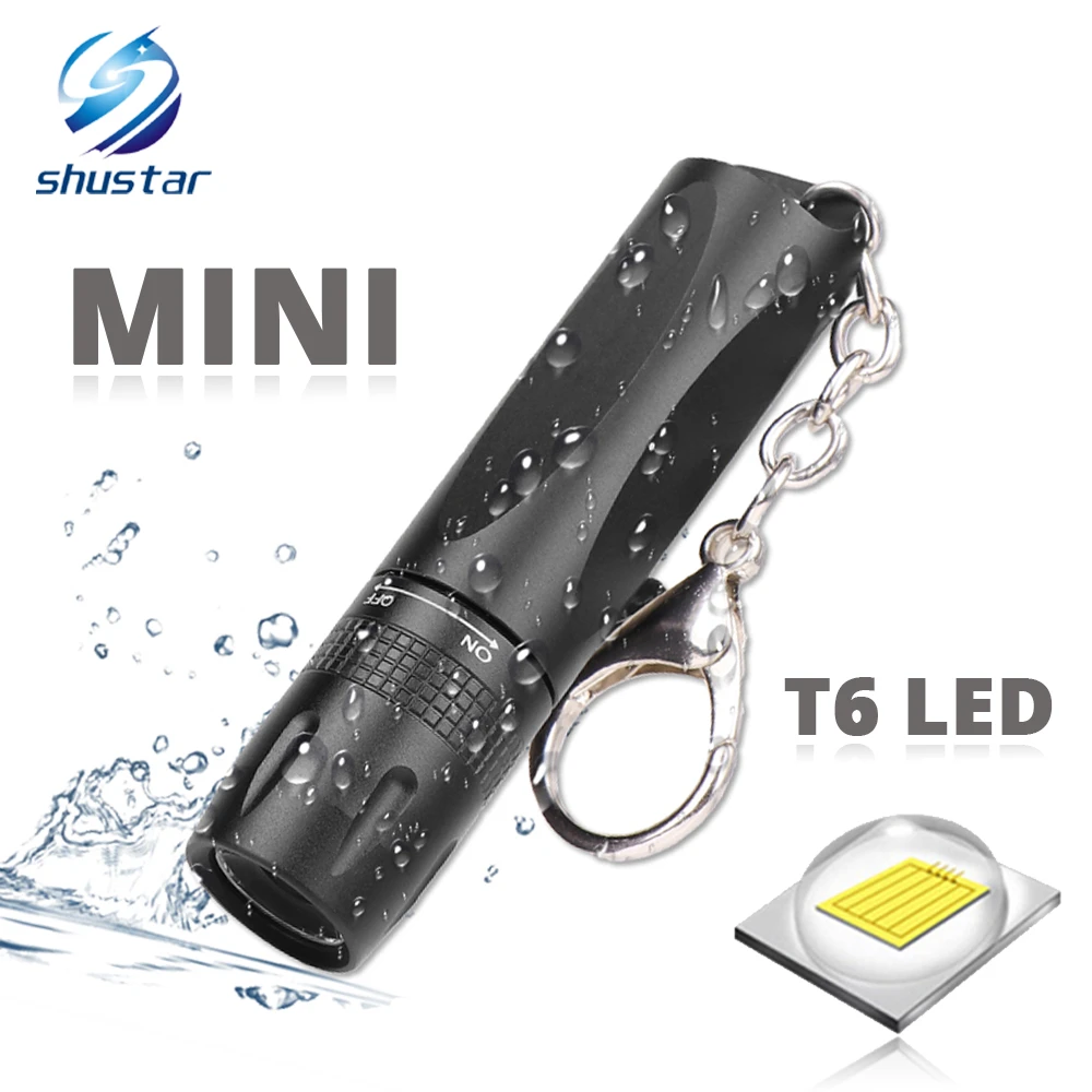 MINI Super bright LED Flashlight Use T6 lamp bead waterproof LED Torch Powered by AA battery Suitable for outdoor use