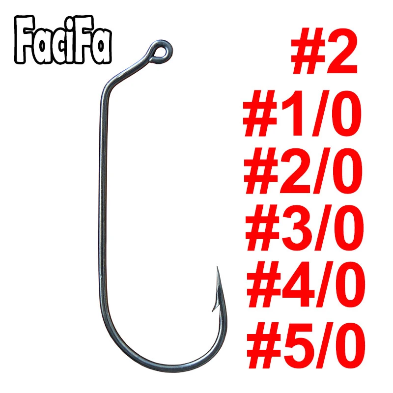 50pcs Big Jig Fishing Hook 60 degree Jig Hook Fishhook Size 3/0 4/0 5/0 Single hook