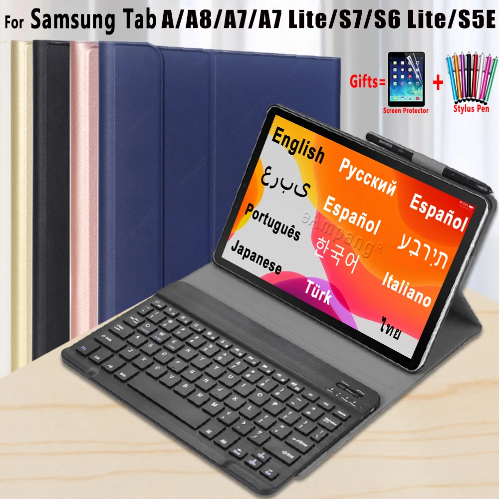 2021 keyboard Case for Samsung Galaxy Tab S6 Lite A 10.1 2019 10.5 2018 S7 S6 Case Keyboard for Samsung Tab A7 2020 S5E Cover