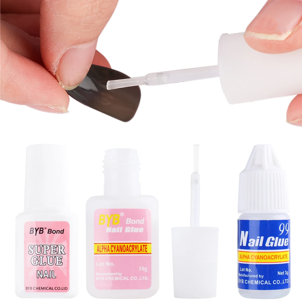 10g Nail Glue For Fake Nails Rhinestones Gel For Manicure Fast Drying Adhesive Glue For False Nail Tips Stick Gems Polish GL1866