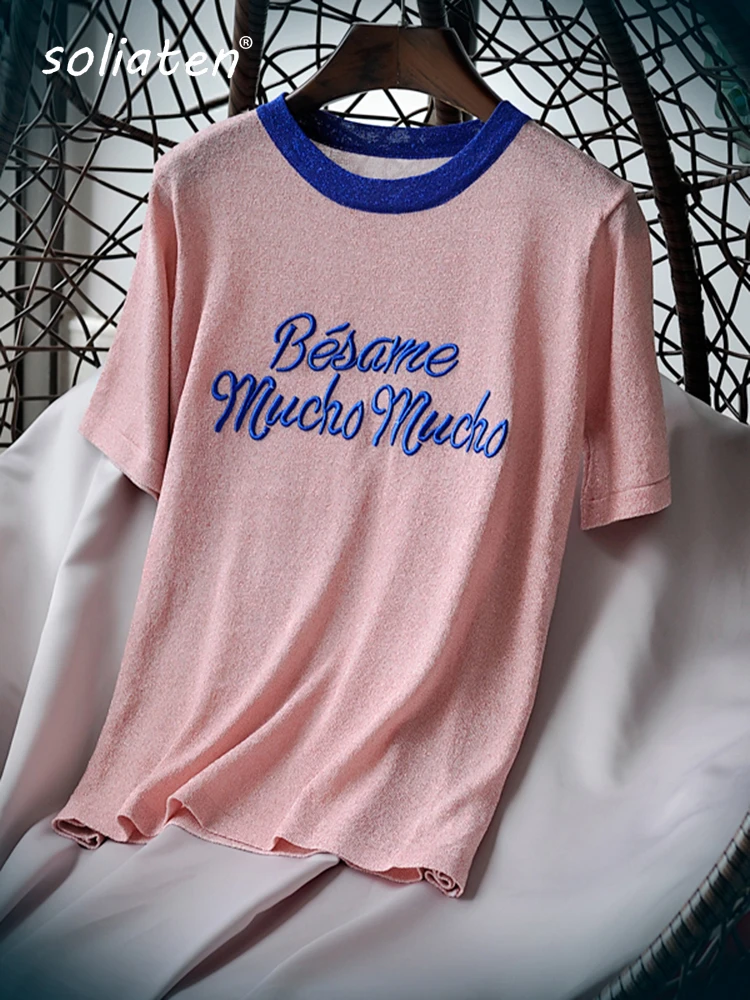 2021 Korean Summmer Cute Letter Tee Shirt Femme Harajuku Ladies Short Sleeve T Shirt Women Tops B-052