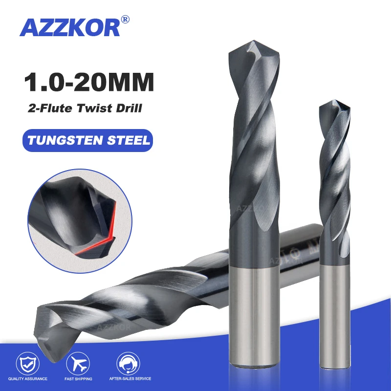 Carbide Alloy 3D Drill Tungsten Steel Super Hard Stainless Twist Bit Straight Handle Solid Interval 0.1mm For CNC Lathe Machine