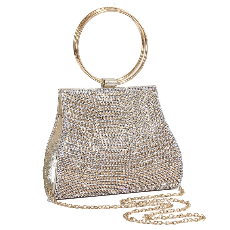 Woman Evening Bag Diamond Rhinestone Clutch Crystal Day Lady Wallet Wedding Purse Party Banquet Silver Handbags Clutches Tote