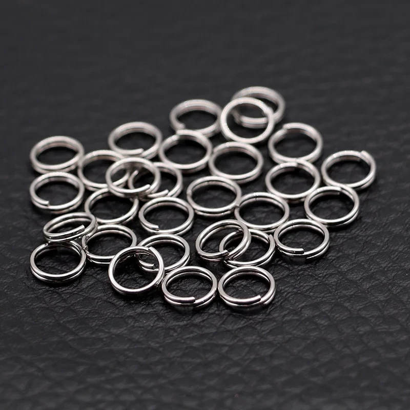 100pcs Lot 6 8 10 12 15 Mm Stainless Steel Jump Split Rings Key Chain Connectors for Car Cute Keychain Gifts Men Diy Accessories