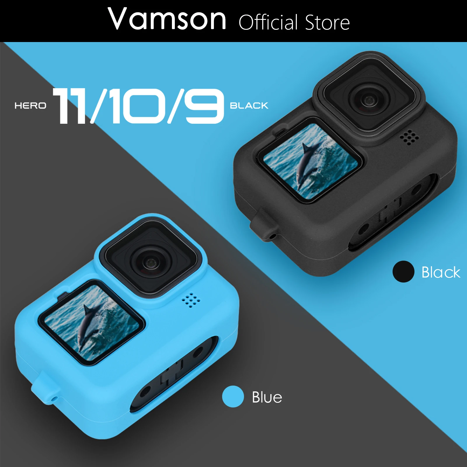 for Gopro Hero 9 10 Black Soft Silicone Case for Go pro Hero 10 9 Silicone Protective Full Cover Shell Camera Accessorie VP662