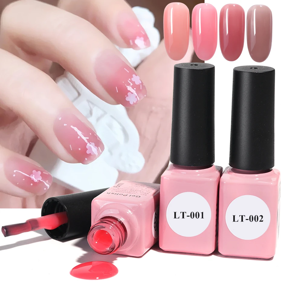 6ml Gel nail polish Translucent Soak Off Gel All For Nails Art Manicure Base Top Coat Semi Permanent Primer Varnish SALT01-06