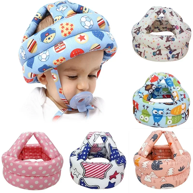 Toddler Infant Safety Helmet Baby Hat Helmets Learn To Walk Hat Baby Protective Play Helmet Soft Comfortable Harnesses Beanie