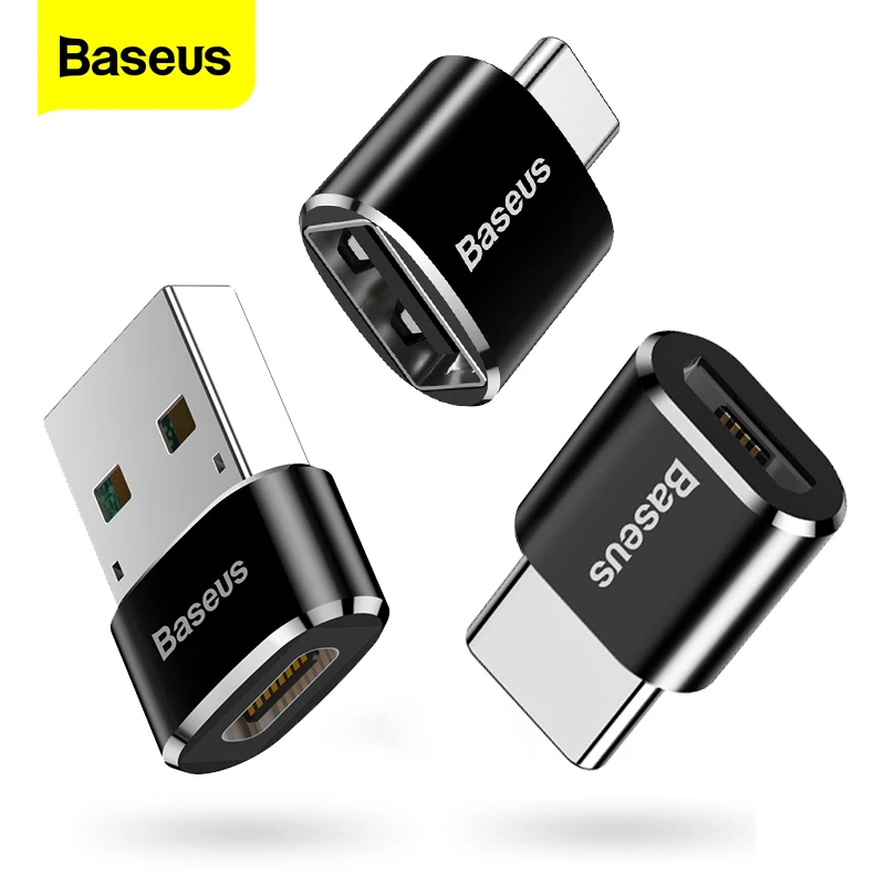 Baseus USB To Type C OTG Adapter USB USB-C Male To Micro USB Type-c Female Converter For Macbook Samsung S20 USBC OTG Connector