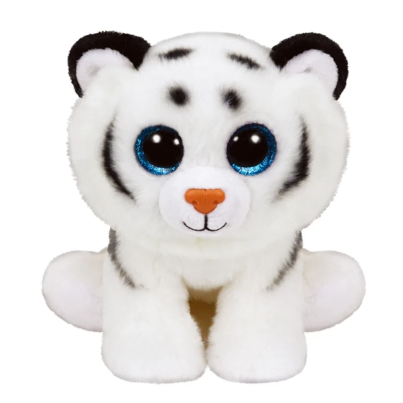 15CM Ty Beanie Tiger Glitter Big Eyes Tundra Tabor Purrcilla Sierra Soft Cute Kawaii Collectable Stuffed Plush Doll Kids Toys