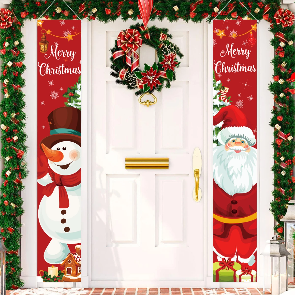 Christmas Hanging Door Banner Christmas Ornaments Marry Christmas Decorations for Home  Outdoor Xmas Natal  Decor New Year 2022