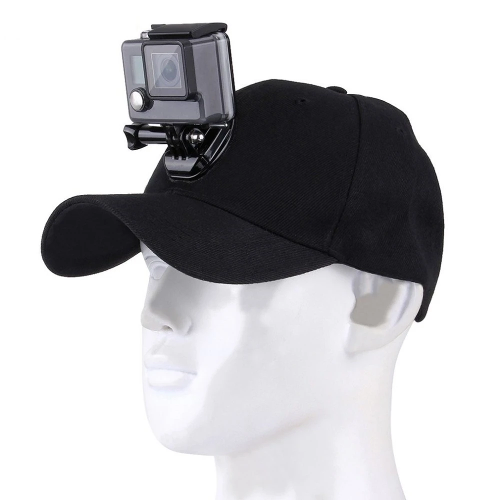 Adjustable Cap Sports Camera Hat with Screws and J Base for GoPro Hero 9 8 7 6 5