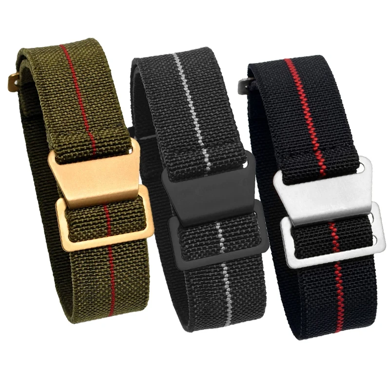 20mm 22mm Elastic Nylon Band for Samsung Galaxy Watches 3 41 45mm Strap for Amazfit Nato Watch Troops Parachute Bag Watchband
