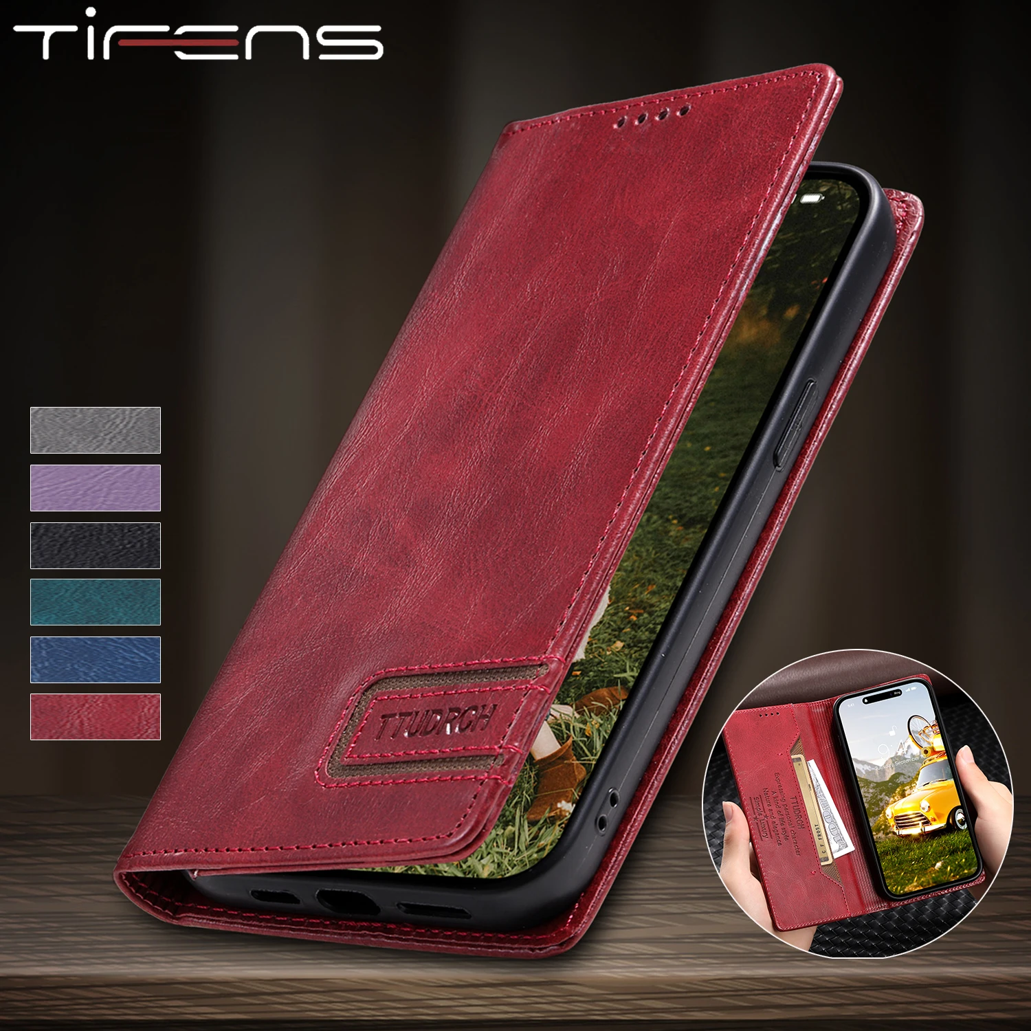 Zipper Flip Wallet Case For iPhone 13 12 Miin 11 Pro Max SE 2020 Magnetic Leather Cover For iPhone XS XR X 6 6s 7 8 Plus Coque