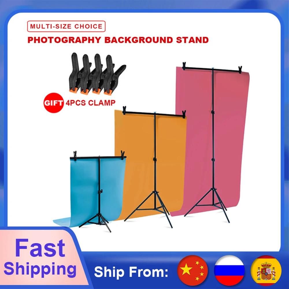 Professional Photography Photo Backdrop Stands T-Shape Background Frame Support System Stands With Clamps for Video Studio