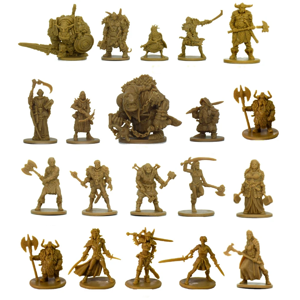 TRPG board game Zombicide miniature green horde orc human heroes warrior Knight Priest Shaman dwarf Warlock Hunter figure models
